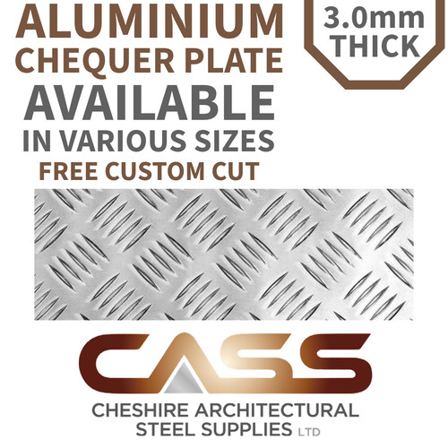 0mm aluminium floor chequer - 3.0mm,